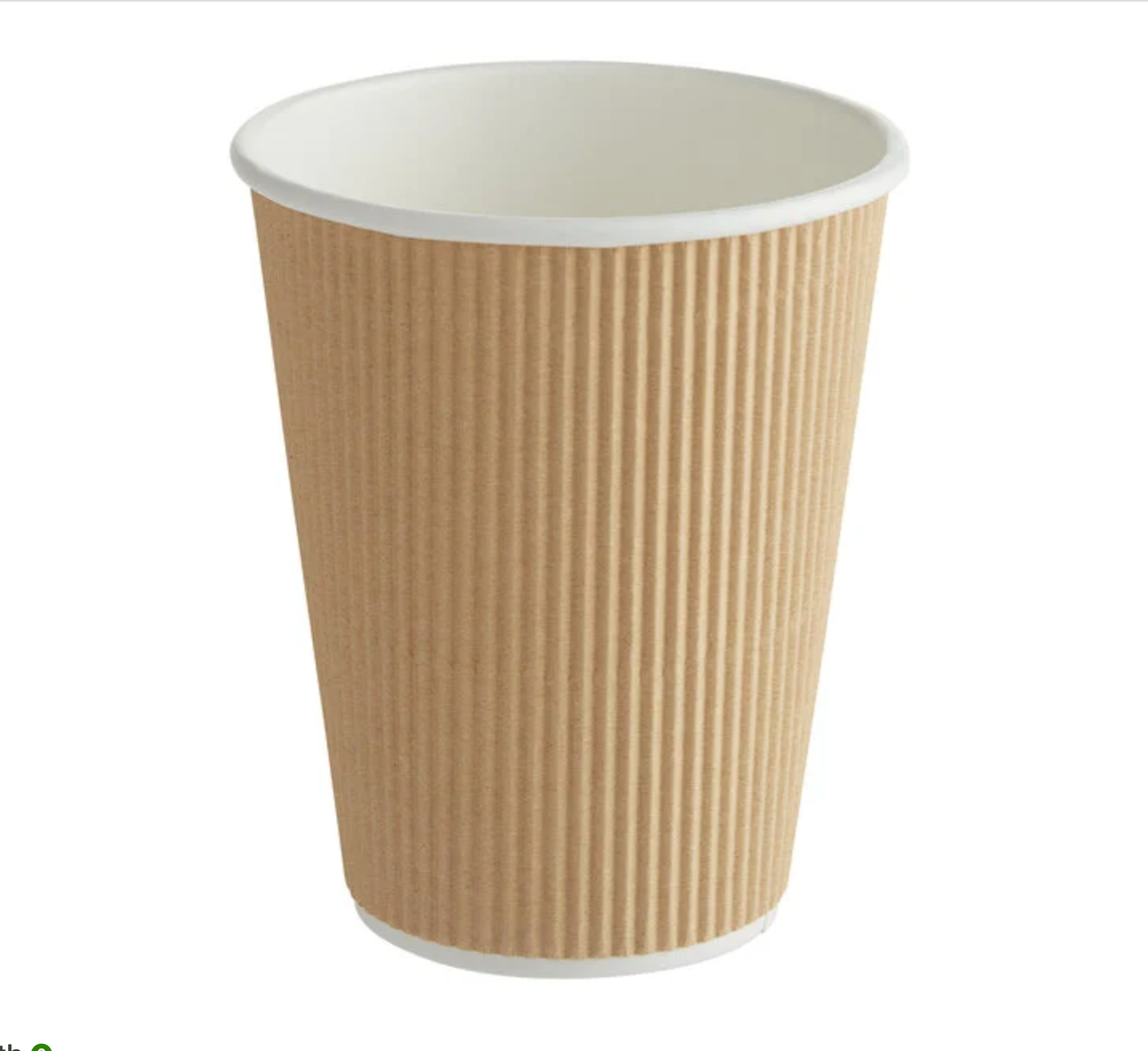 Natural Cups Double Wall Ripple Beige Paper Hot Cup - 12oz