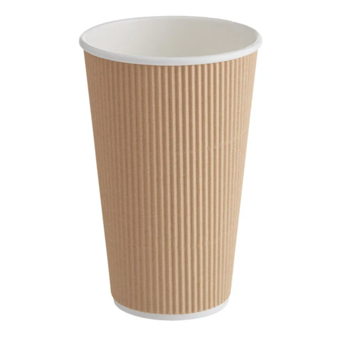 Natural Cups Double Wall Ripple Beige Paper Hot Cup - 12oz