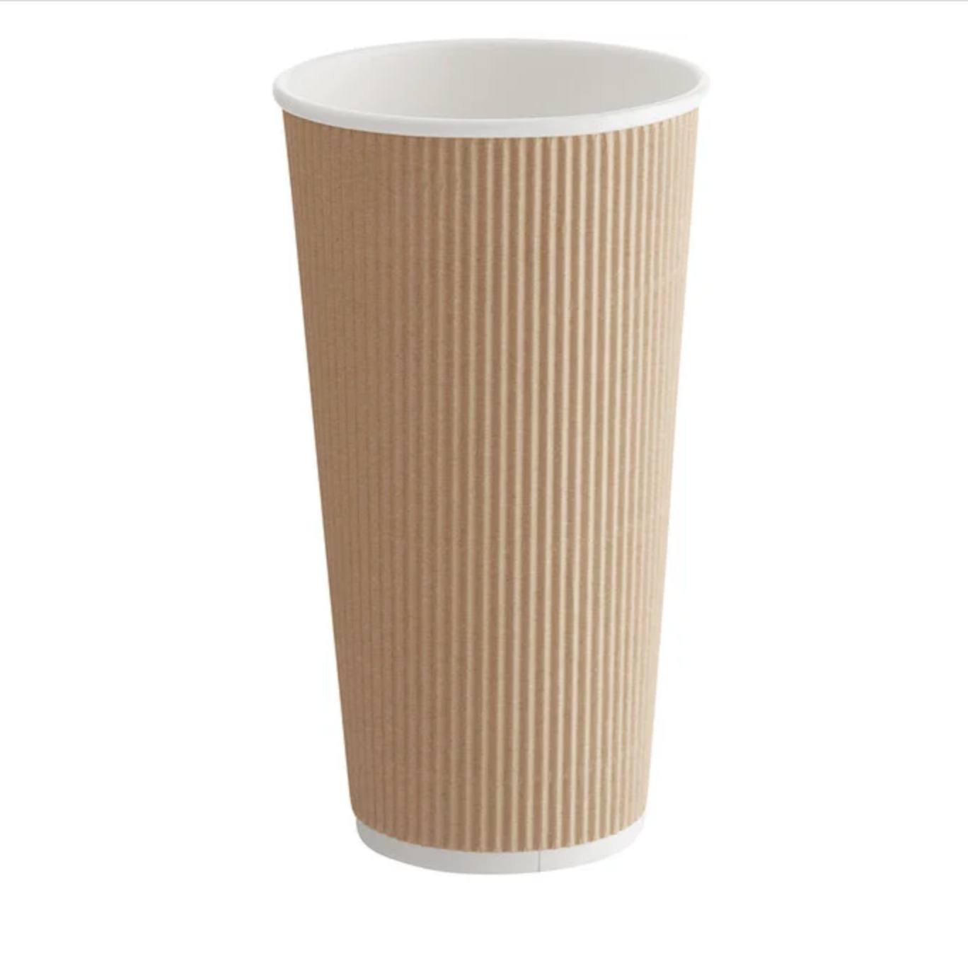 Natural Cups Double Wall Ripple Beige Paper Hot Cup - 12oz