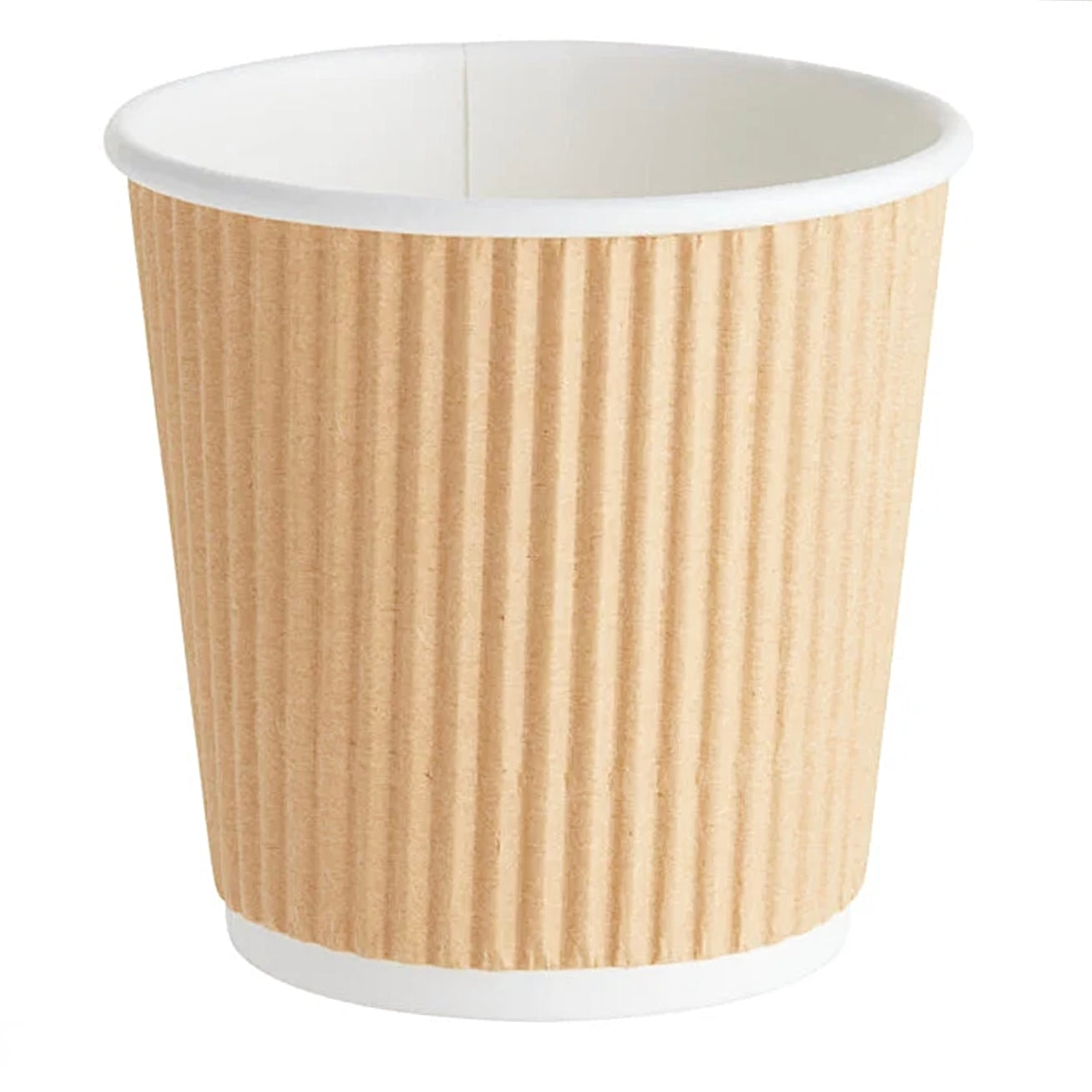 Natural Cups Double Wall Ripple Beige Paper Hot Cup - 12oz