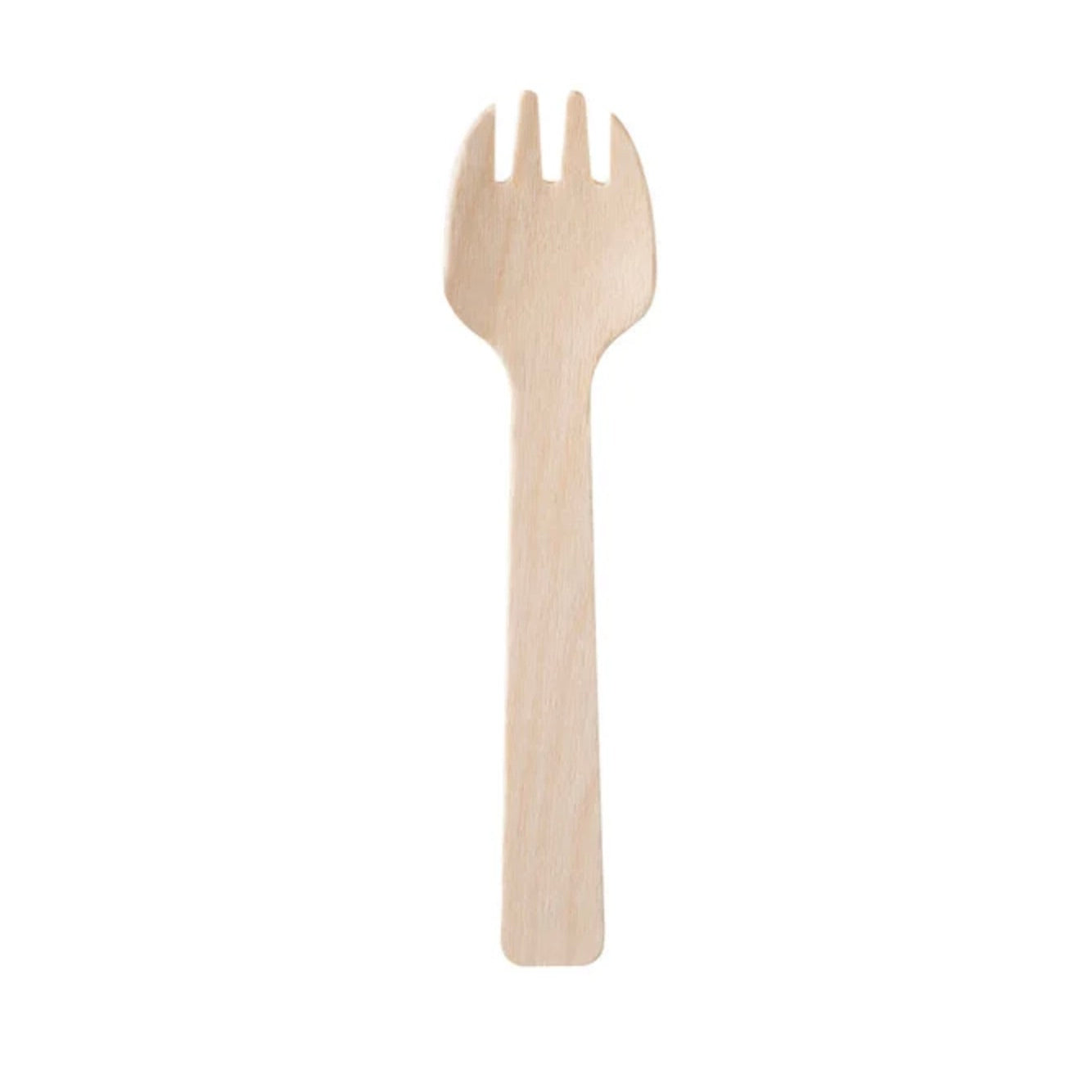 TrueBio Cutlery 4" Compostable Wooden Tasting Spade / Fork