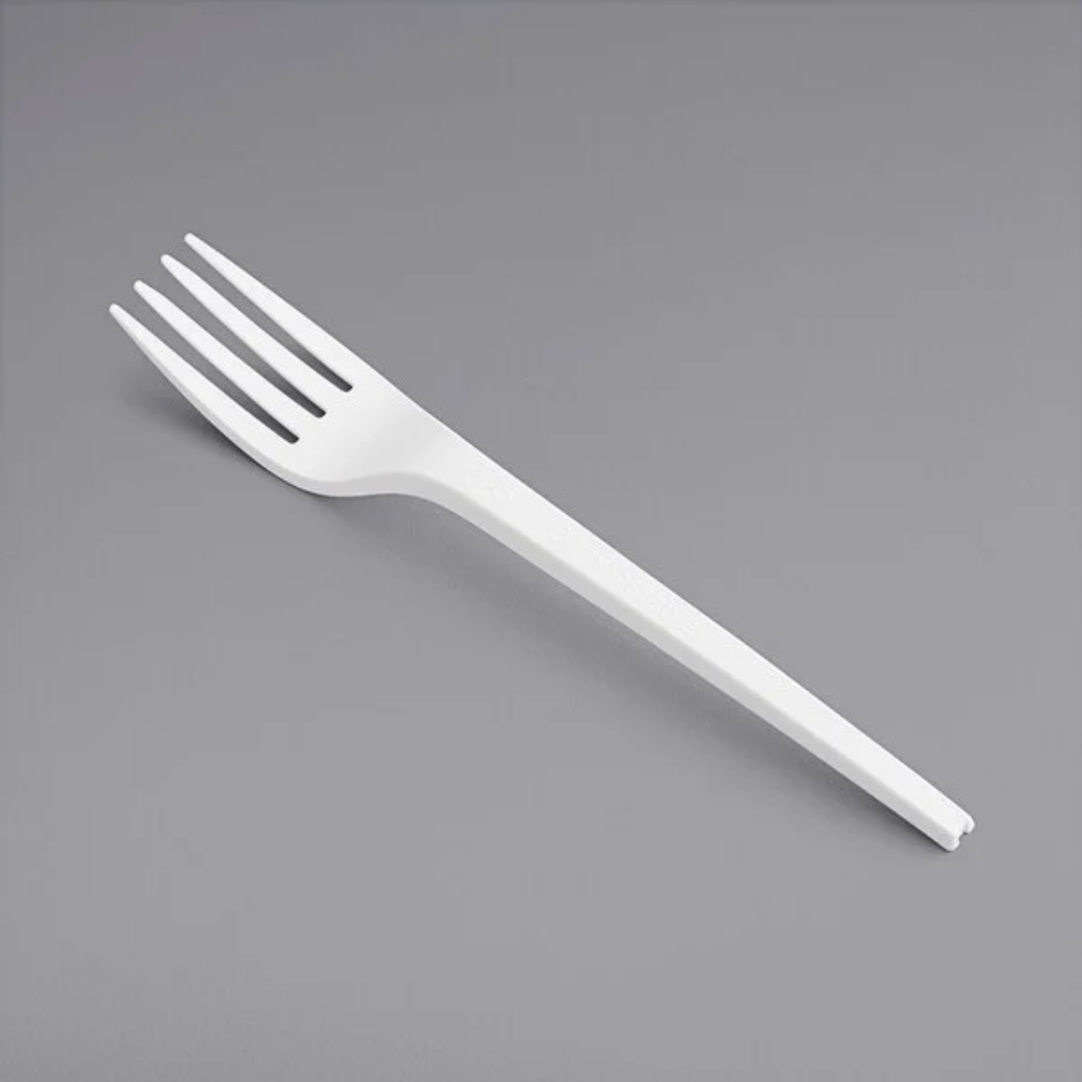 TrueBio Heavy Weight Compostable 6 1/2" CPLA Plastic Fork