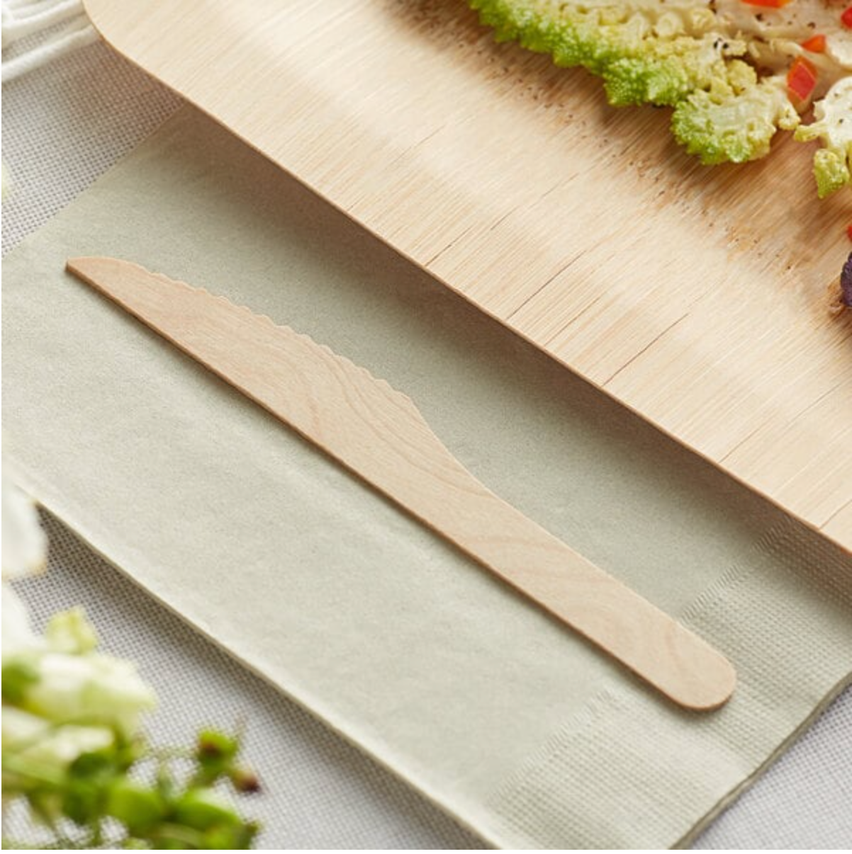 TrueBio Cutlery 6 1/4" Compostable Wooden Knife