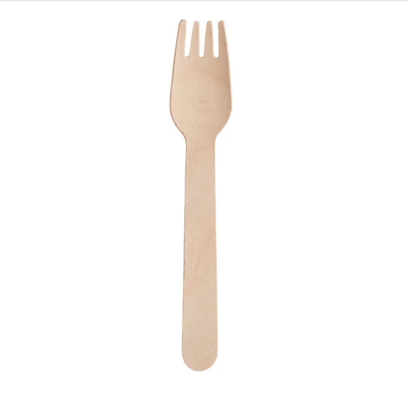 TrueBio Cutlery 6 1/4" Compostable Wooden Fork