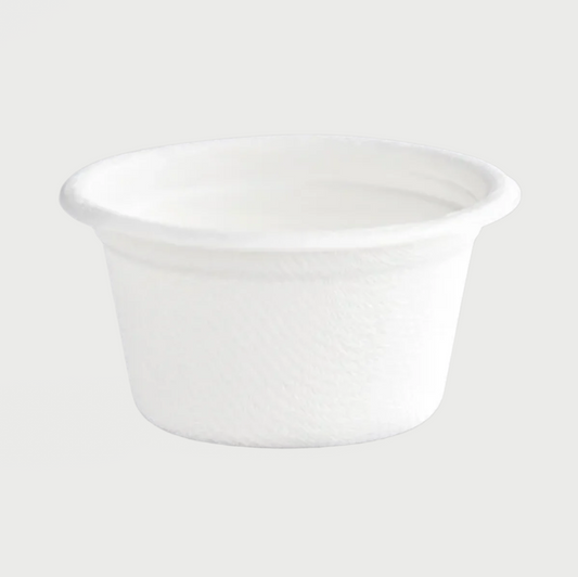 PureBagasse Compostable No PFAS Added Bagasse Portion Cups 2oz / 4oz - 1000/Case