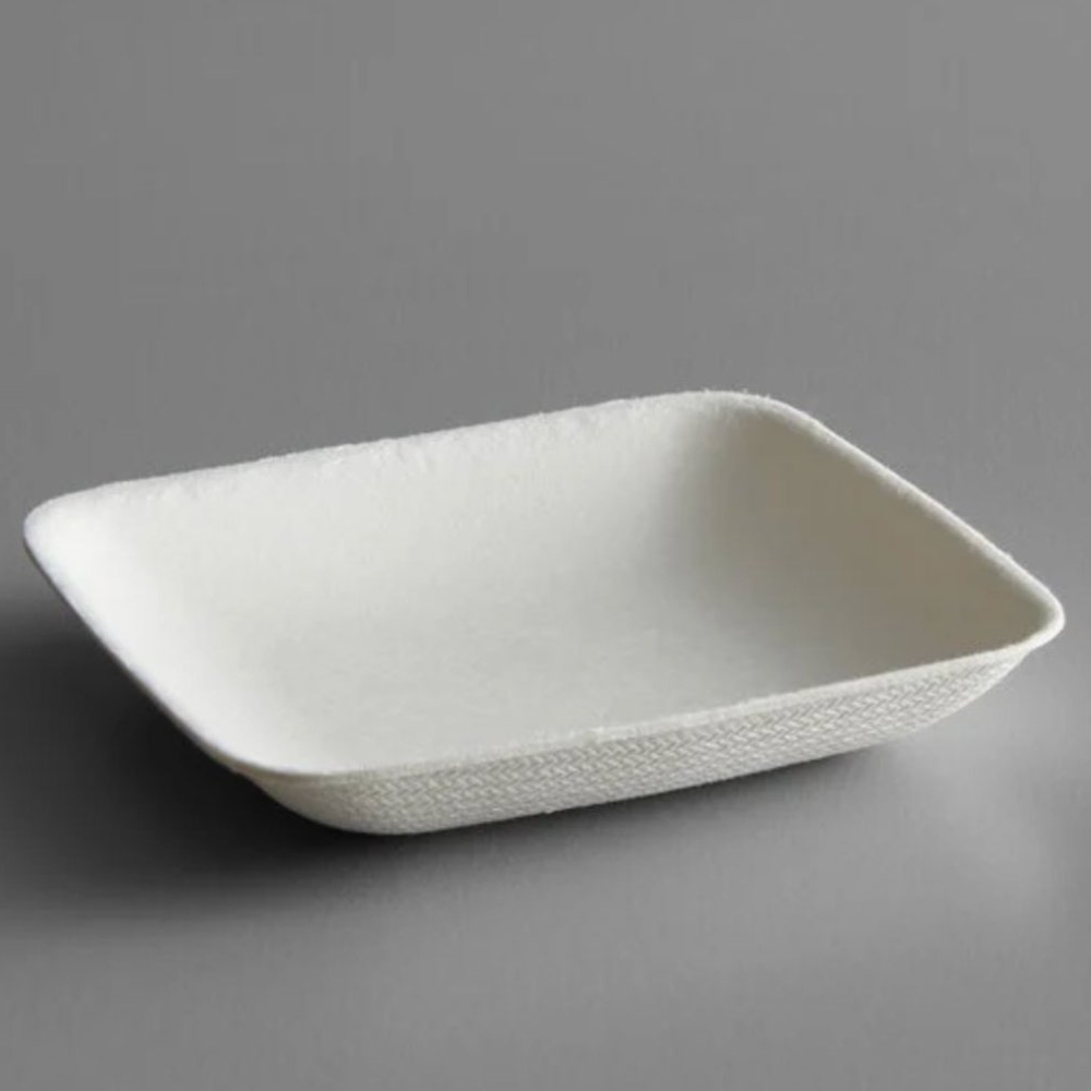 CaterChoice™ Compostable Sugarcane / Bagasse 2.5" Square Appetizer Plate