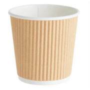 Natural Cups Double Wall Ripple Beige Paper Hot Cup - 4oz